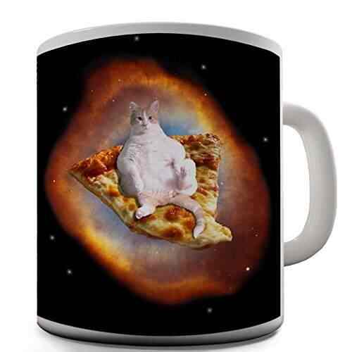Space Pizza Cute Cat Funny Design Novelty Gift Tea Coffee Office