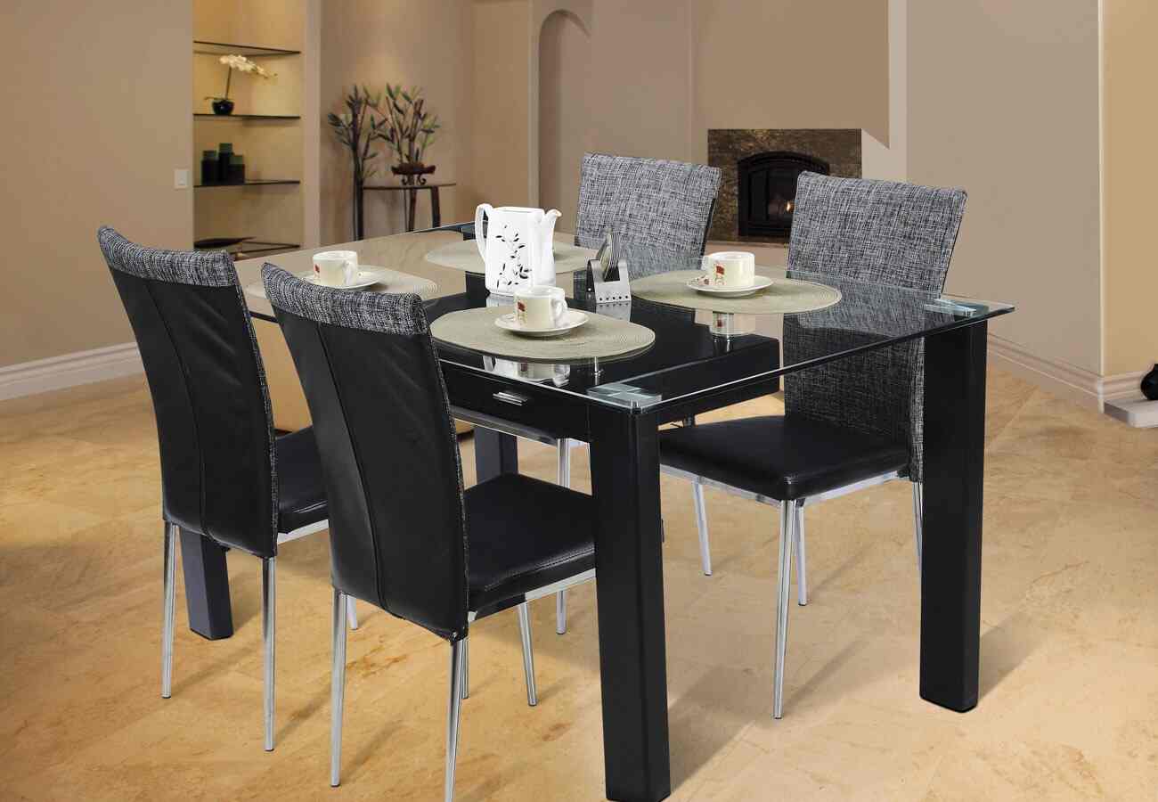 Style Spa Gl Dining Table Drw Sf 606 Black 928429 Features Style Spa Gl Dining Table Drw Sf 606 Black 928429