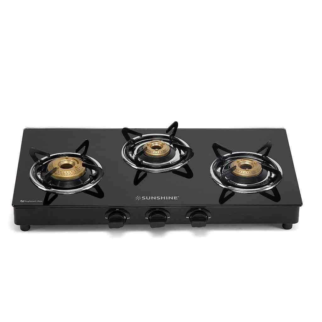 sunshine gas stove 2 burner glass top