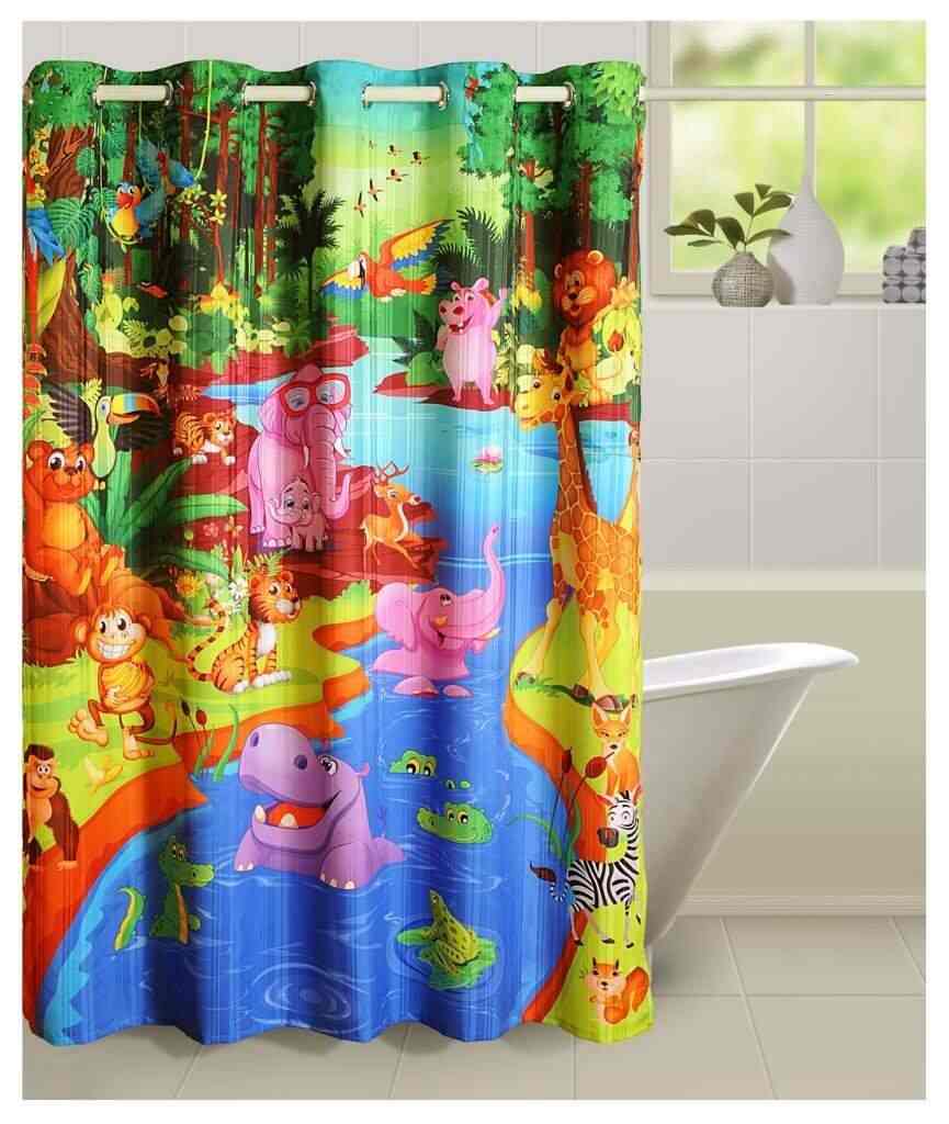 Buy Swayam Curtain Concept Printed Polyester Premium Shower