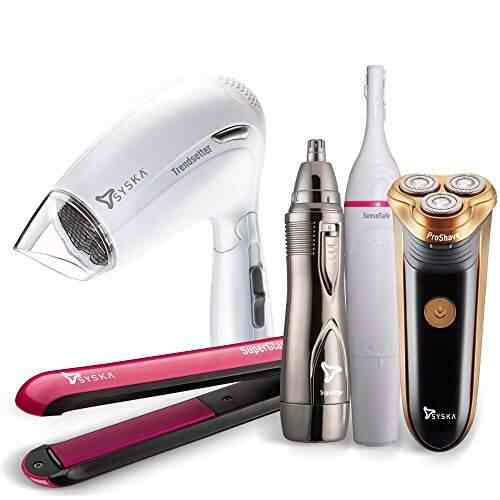 Syska Hair Straightener Men Shaver Nose Hair Trimmer Women Precision And Bikini Trimmer And Hair Dryer Multicolor