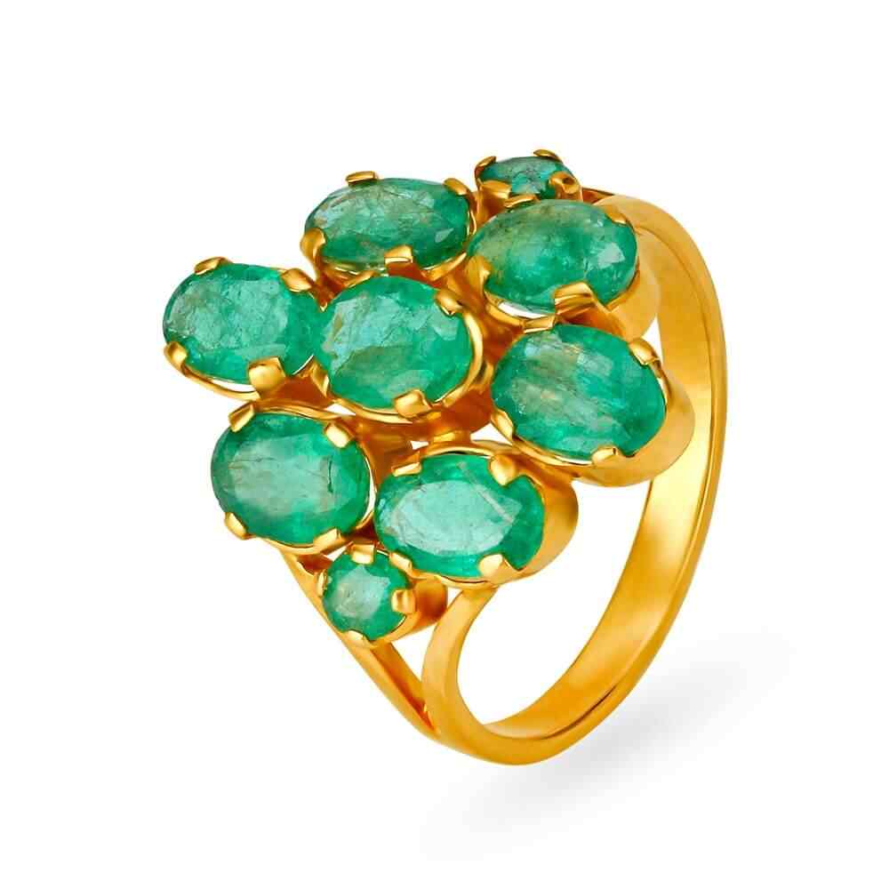 Emerald stone ring price in tanishq online