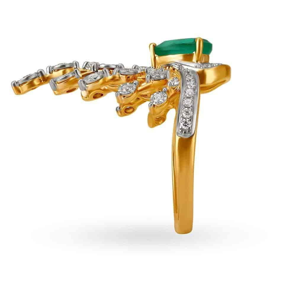 Emerald stone ring hot sale price in tanishq