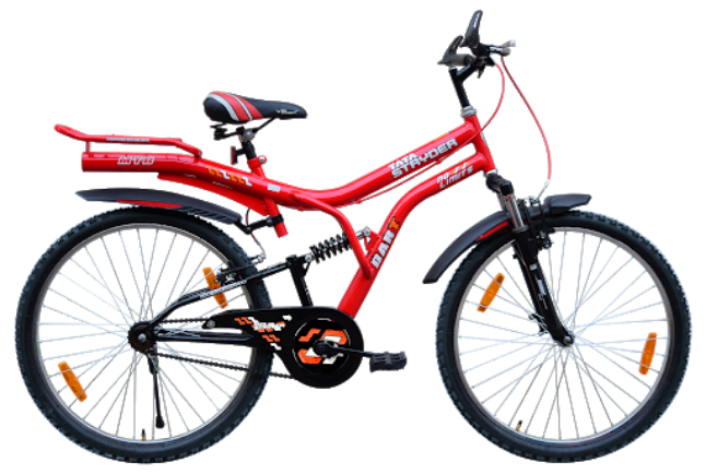 Stryder Robusta Ic Geared With Rear Suspension Bicycle Matt Black