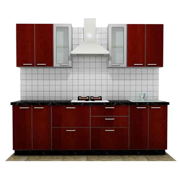 Timbor Straight Laminate Modular Kitchen Cherry Mk01004 Features