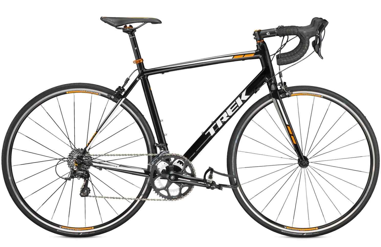 orange and black trek mountain bike
