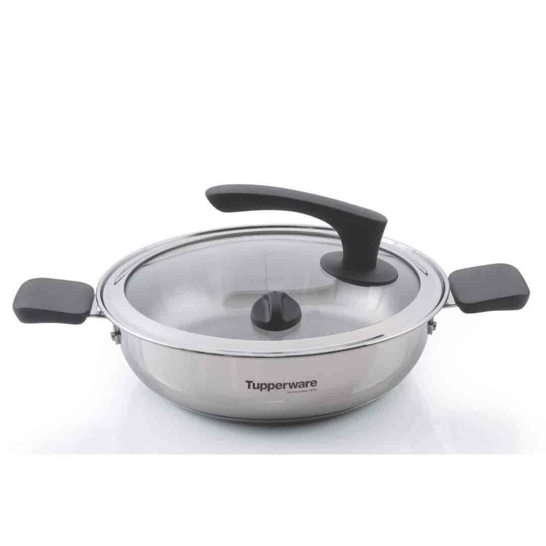 Tupperware Inspire Chef Cookware 2.8 Liter Silver, Black