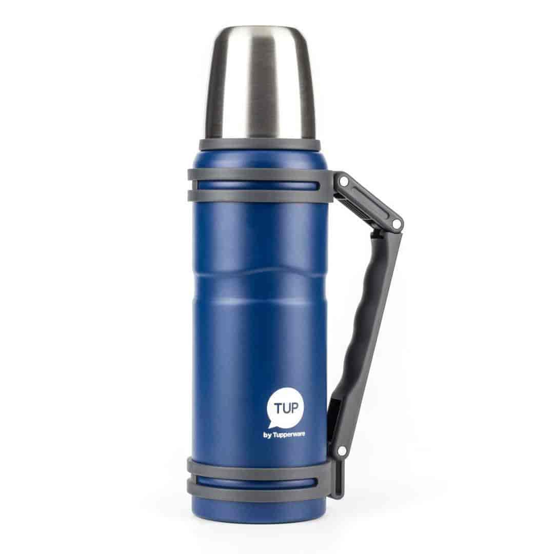 Tupperware 1.2 ltr Thermal Flask (Blue & Silver)