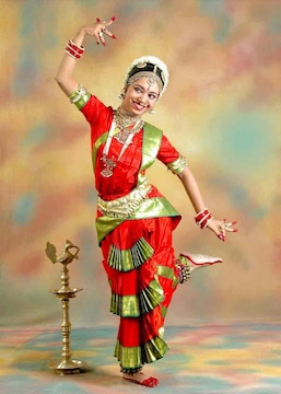 green emerald velvet dress Bharatnatyam Dance Costume