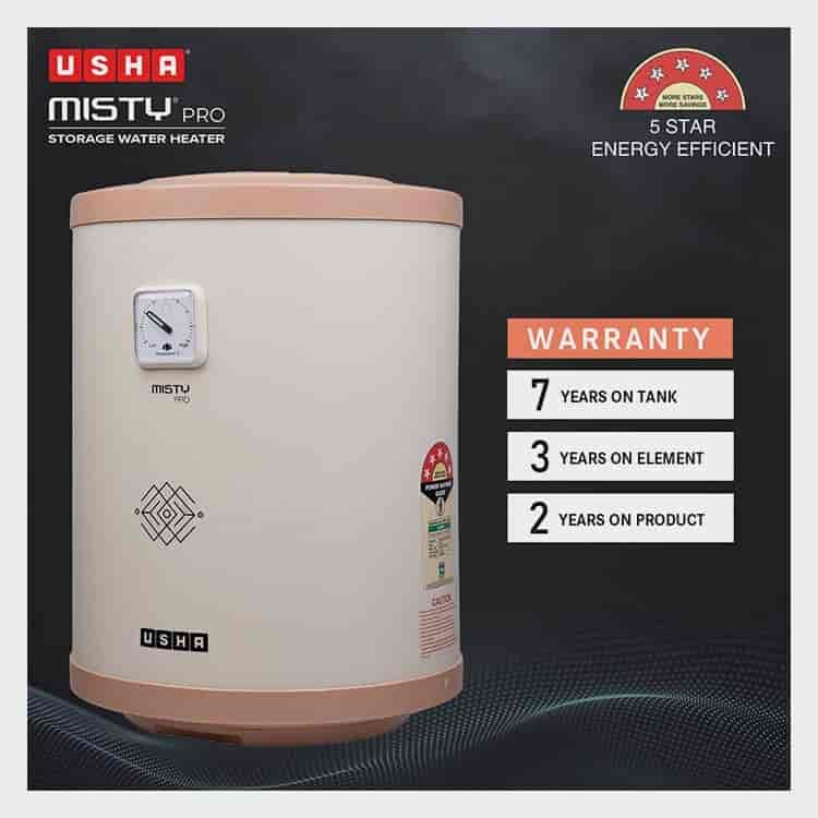 Usha Misty Storage Water Heater Ivory Gold in Mumbai - Dealers,  Manufacturers u0026 Suppliers - Justdial