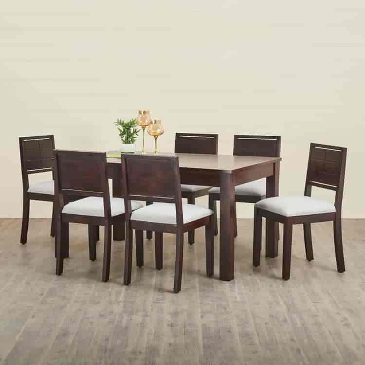 Home Centre Veda Eden Sheesham 6-Seater Dining Table with 6 Chairs