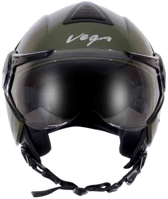 VEGA Verve Army Green Open Face Medium Helmet [VRV−AG]