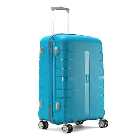 VIP Voyager Teal Blue Cabin Hard Luggage Upright Bag