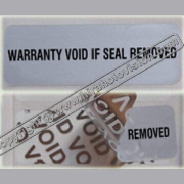 100 X Security Labels Stickers Warranty Void if Reoved Taper-Evident