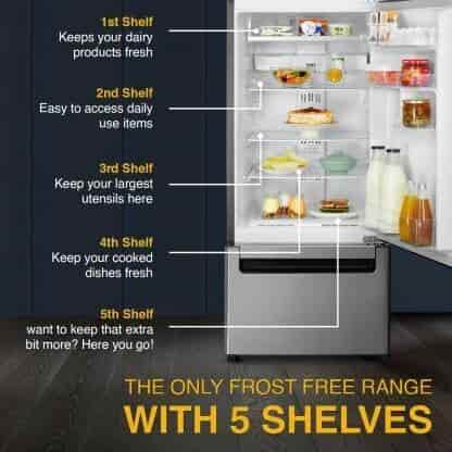 Whirlpool 240 L Frost Free Triple Door Refrigerator(Magnum Steel, FP 263D PROTTON ROY MAGNUM STEEL(N))