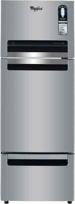 Whirlpool 260 L Frost Free Triple Door Refrigerator Magnum Steel