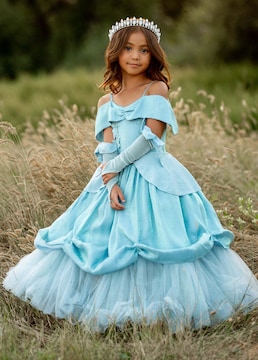 strapless open back dress Medieval Princess 6