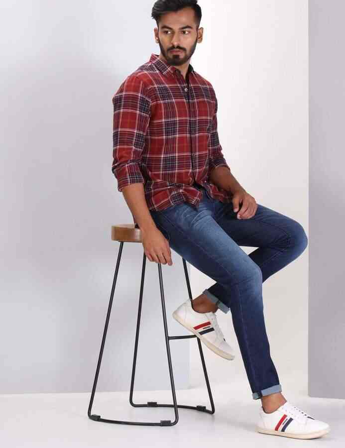 Buy Wrogn Camo Brick Checked Shirt 