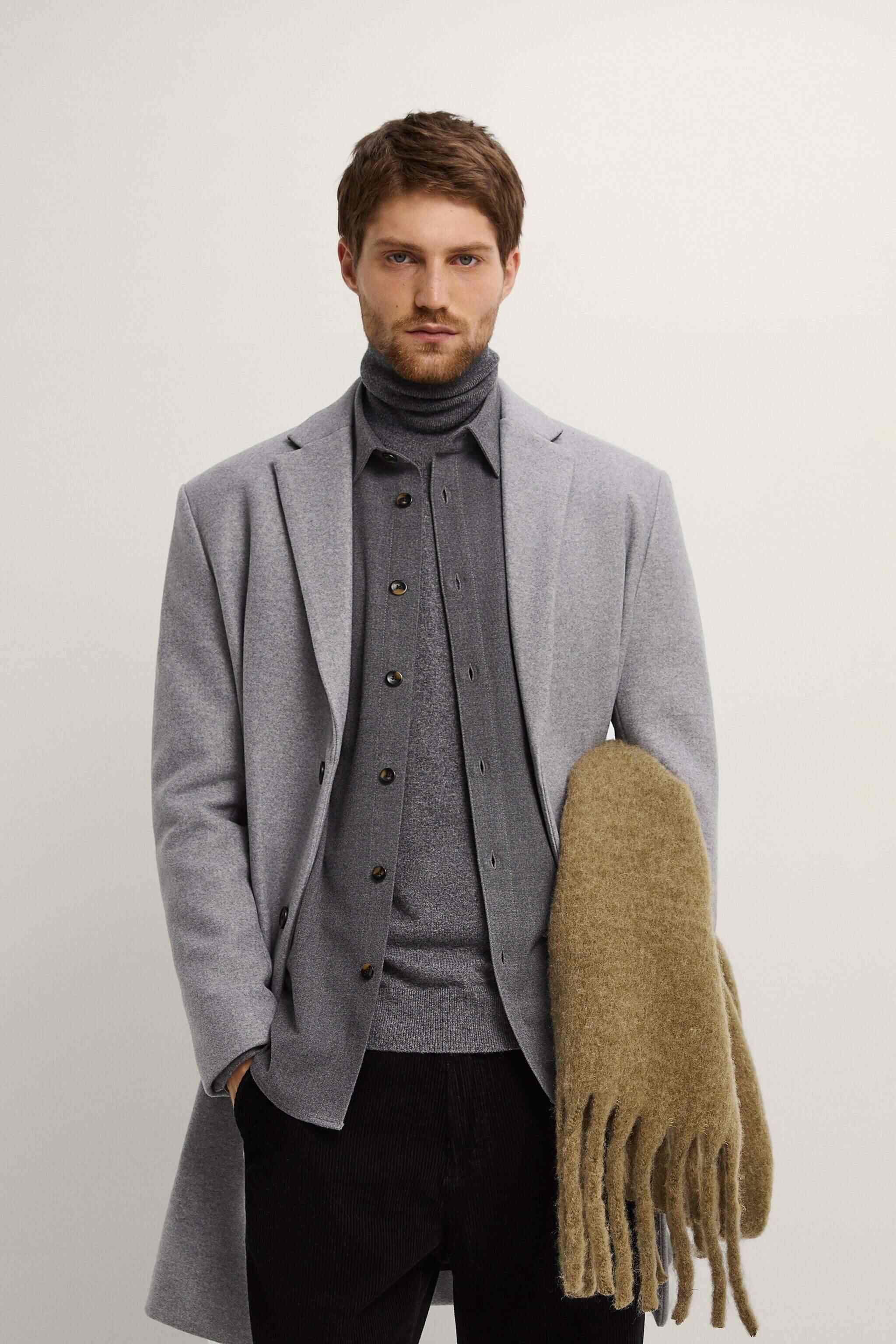 synthetic wool coat
