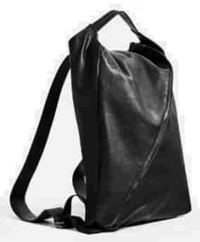 zara man leather backpack