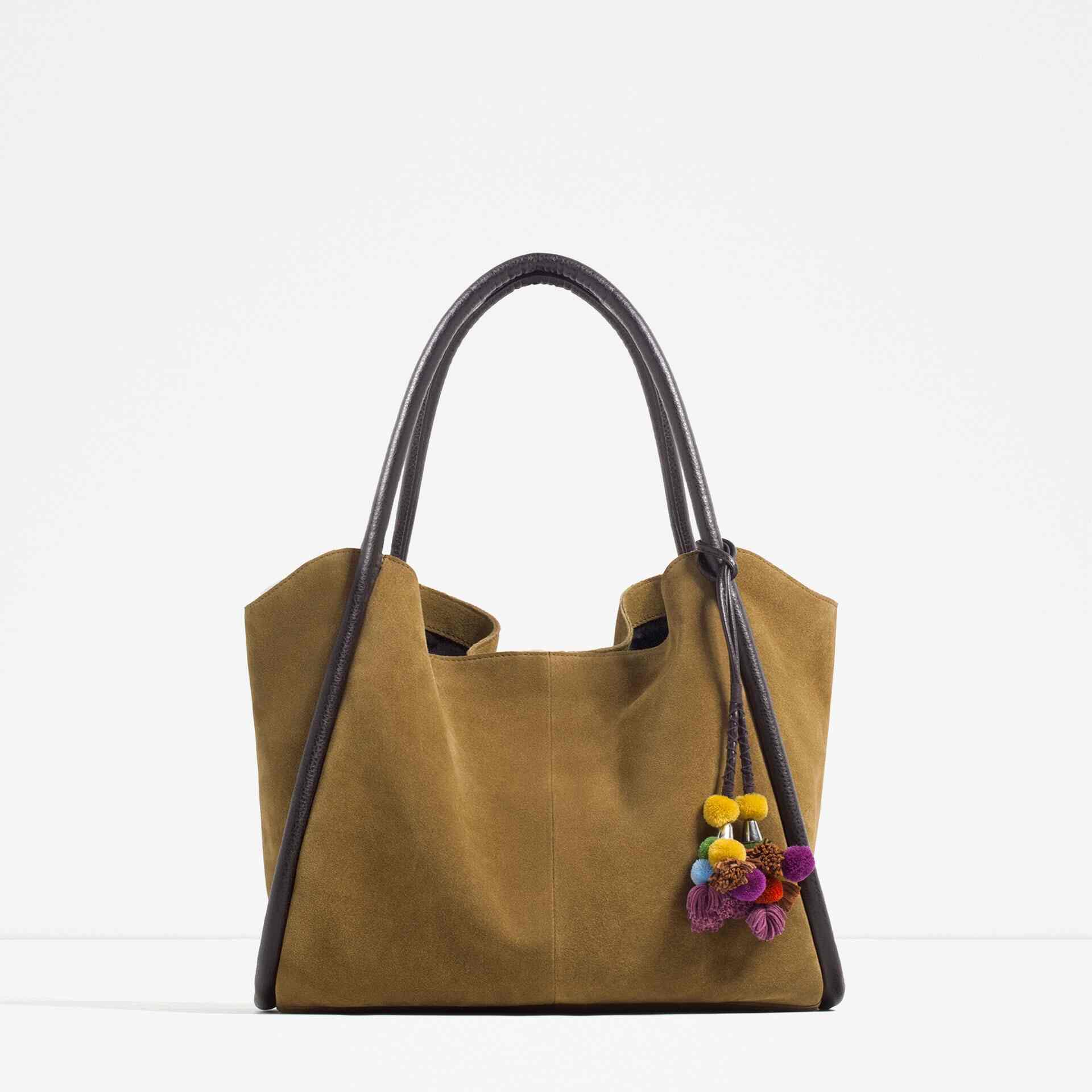suede bucket handbag