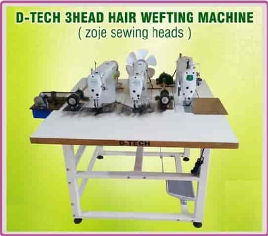 3-head human shop hair wefting machines