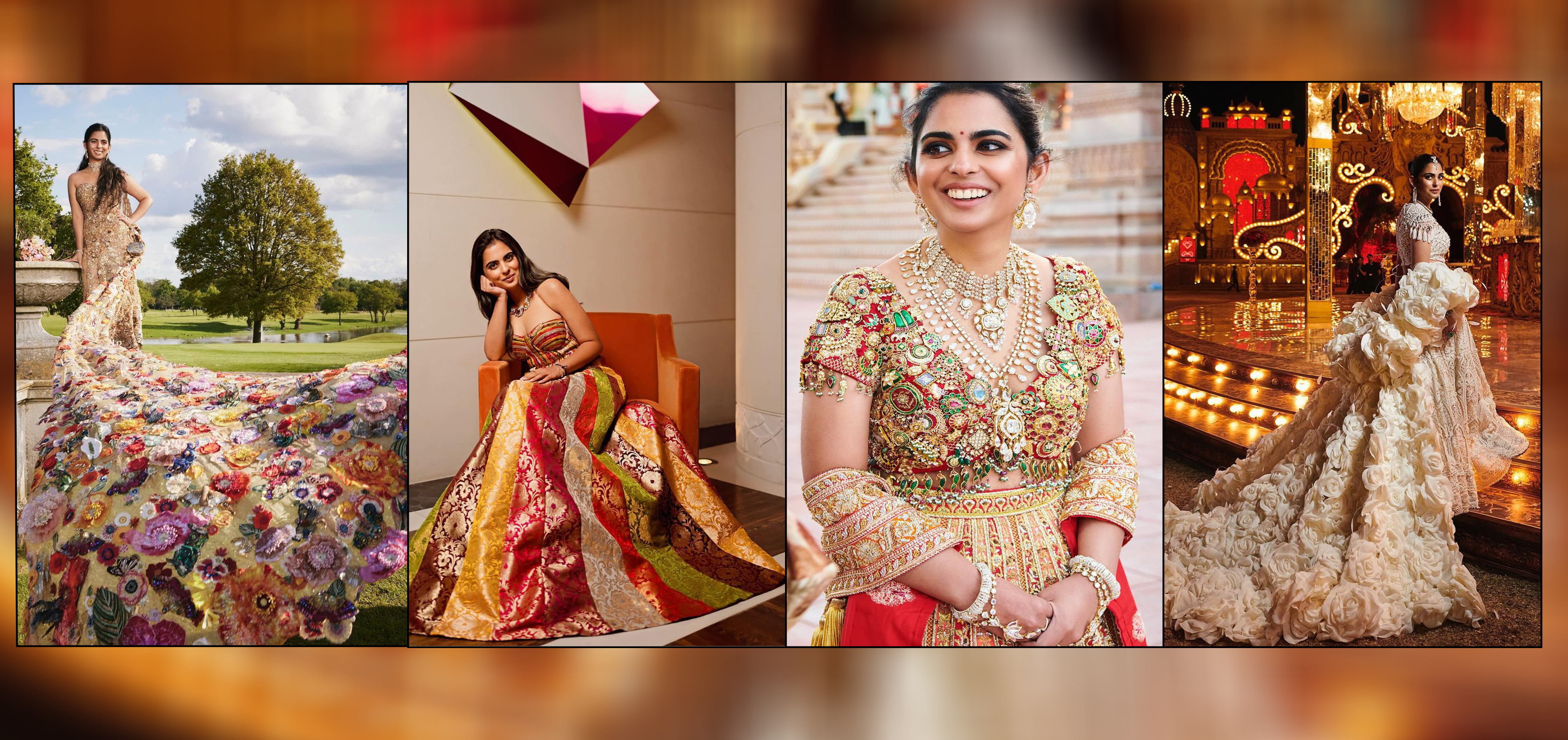who designed isha ambani wedding dress Isha Ambani's Lehenga At Mumbai Wedding Reception Custom-Made By Italian Designer Valentino