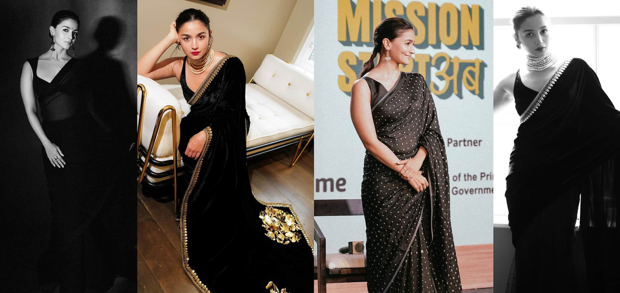 Discover the Best Alia Bhatt Black Saree Looks Jd Collections