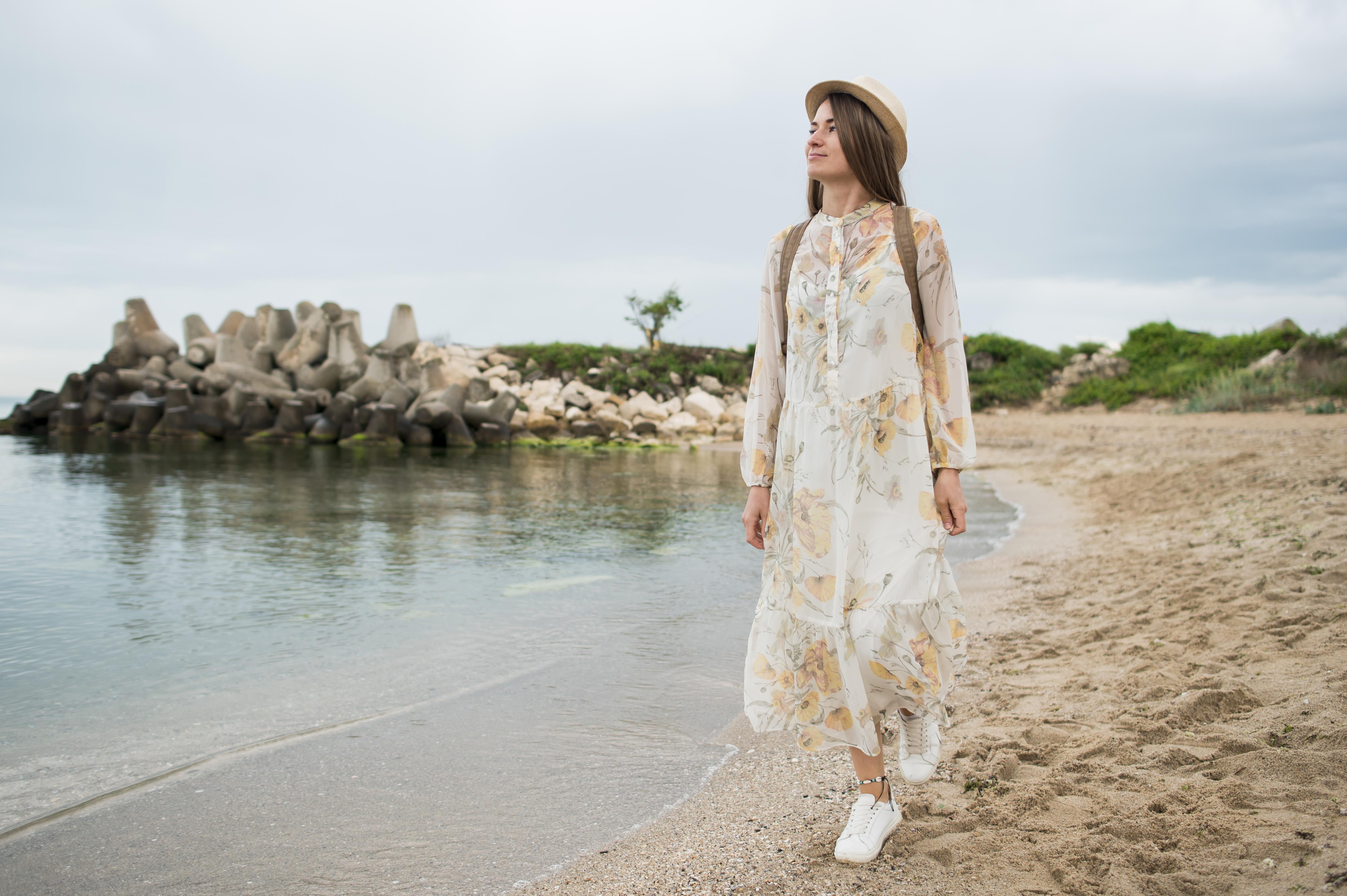 comfortable beach dresses for women Summer Women's Solid Color Spaghetti Strap Backless Lace-Up Loose Elegant Vacation Dress, Comfortable Double Pocket, Wearable As Nightgown, Dresses For Women,Dress,Summer Dresses For Women,Summer Clothes,Beach