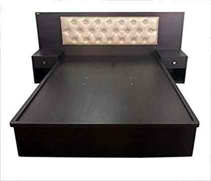double bed with cushion back