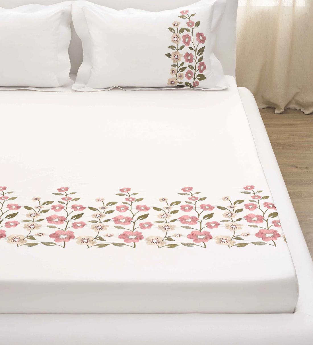 Hand Embroidery Bed Sheet Designs