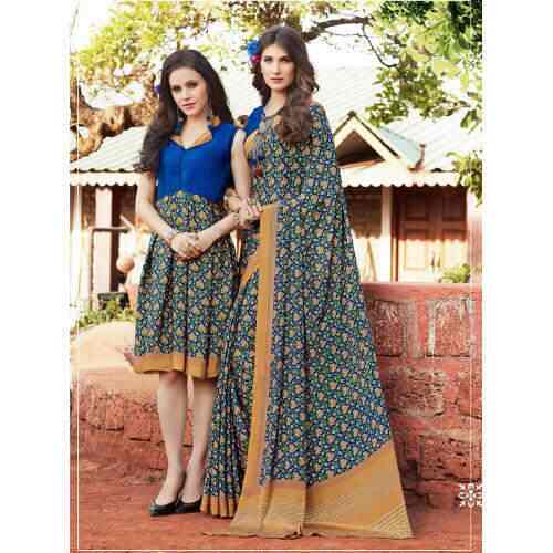 kathpadar saree dress pattern