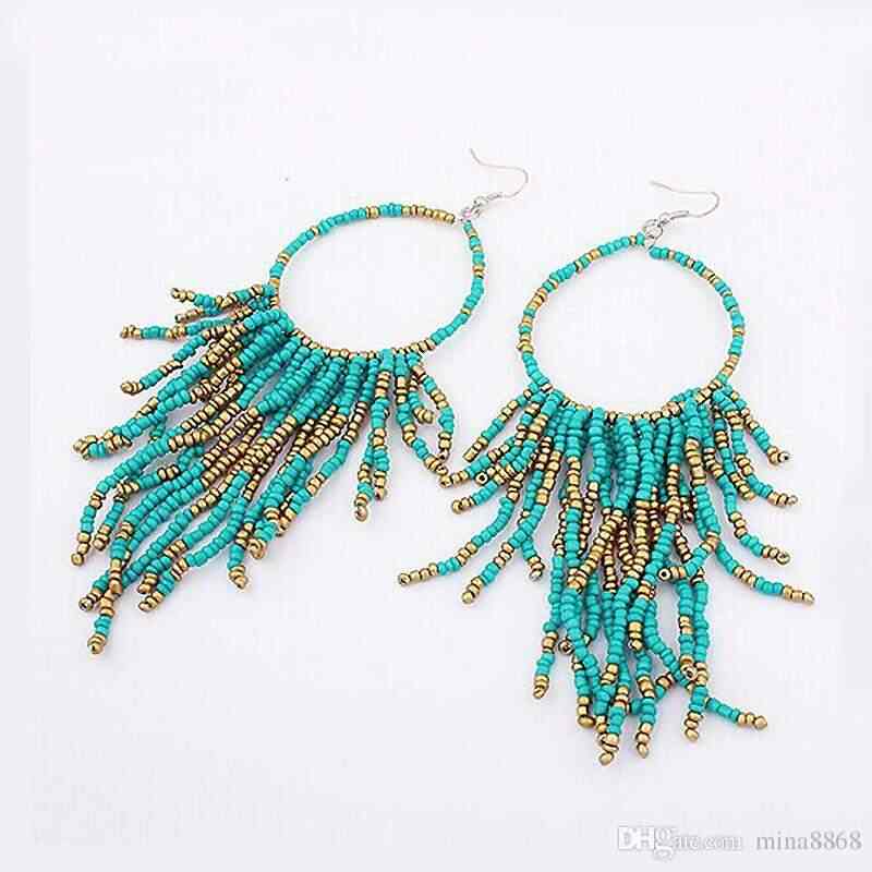 Amazon.com: Beaded Earrings Native american Style Seed Bead Work Handmade  Jewelry Modern X Traditional Design E-31-SB-9: Clothing, Shoes & Jewelry