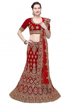 bridal fish cut lehenga pictures