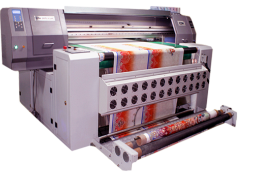 Textile printing outlet machine