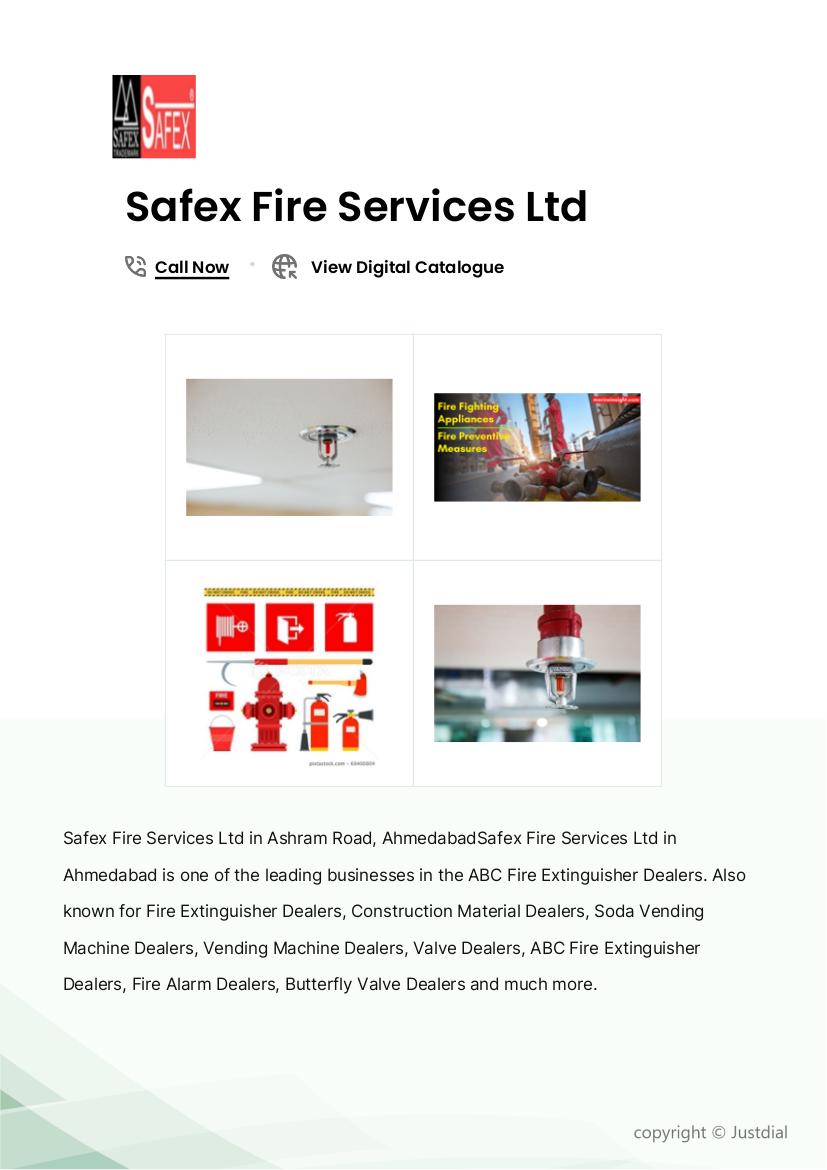 Safex Fire Services Ltd in Ashram Road, Ahmedabad - Best ABC Fire  Extinguisher Dealers in Ahmedabad - Justdial