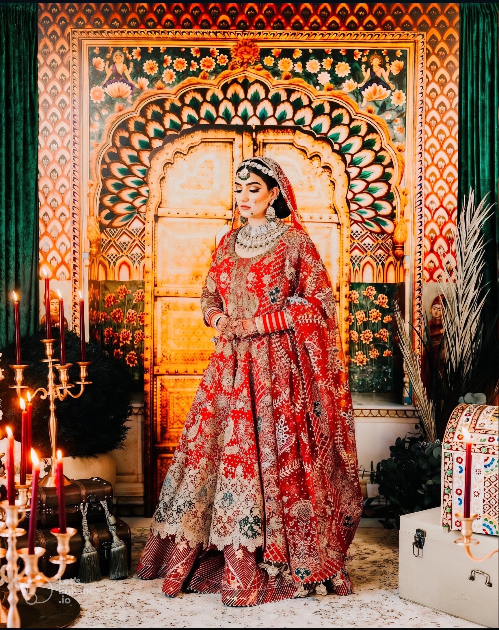 Dulhan saree lehenga sale