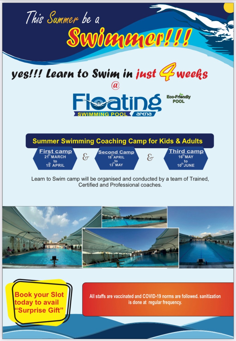 Floating Arena in Nagarbhavi,Bangalore Best Swimming Classes For
