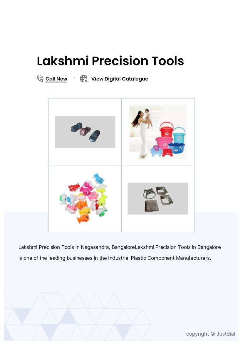 Lakshmi Precision Tools in Nagasandra, Bangalore - Best Plastic Injection  Mould Manufacturers in Bangalore - Justdial