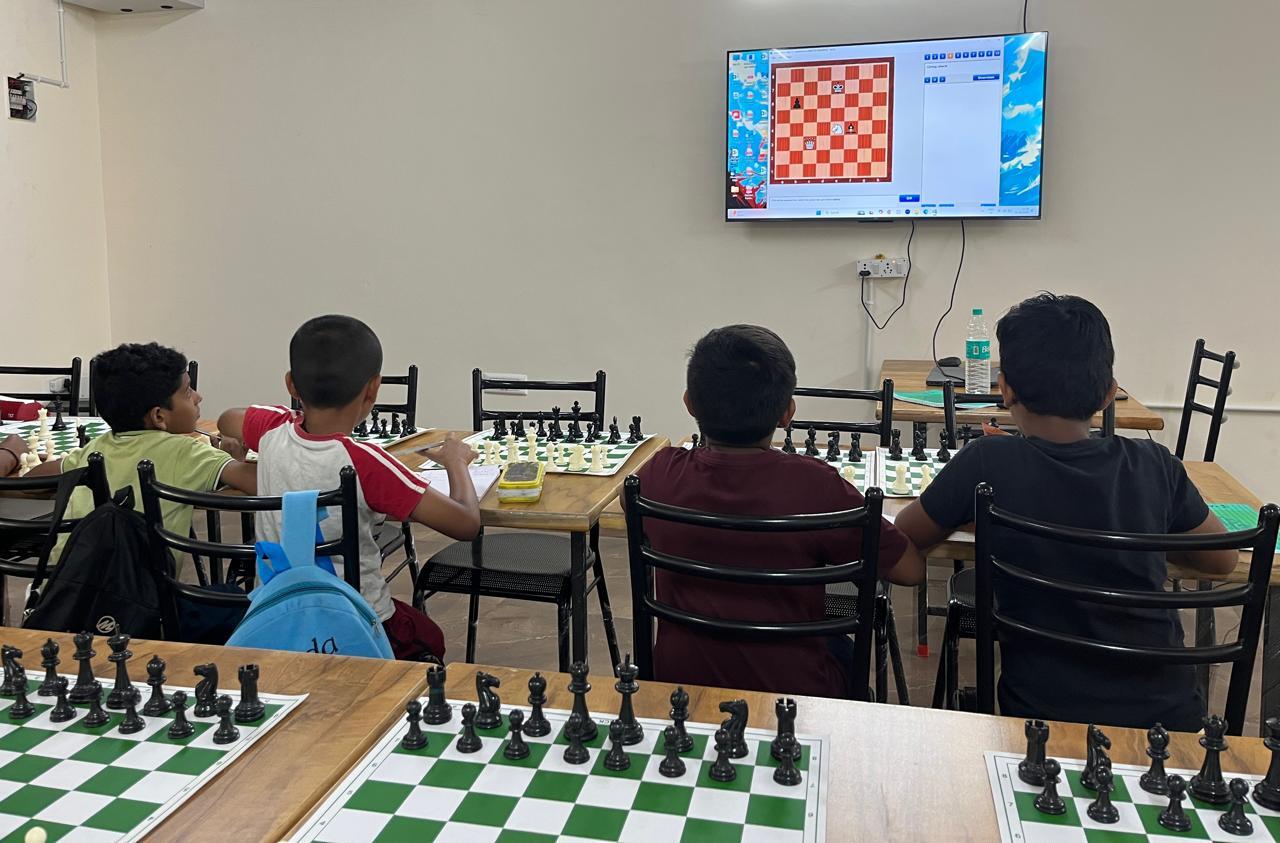 Chess coaching session at Game On Academy