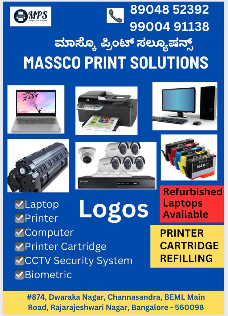 Massco Print Solutions in Rajarajeshwari Nagar,Bangalore Best Laptop