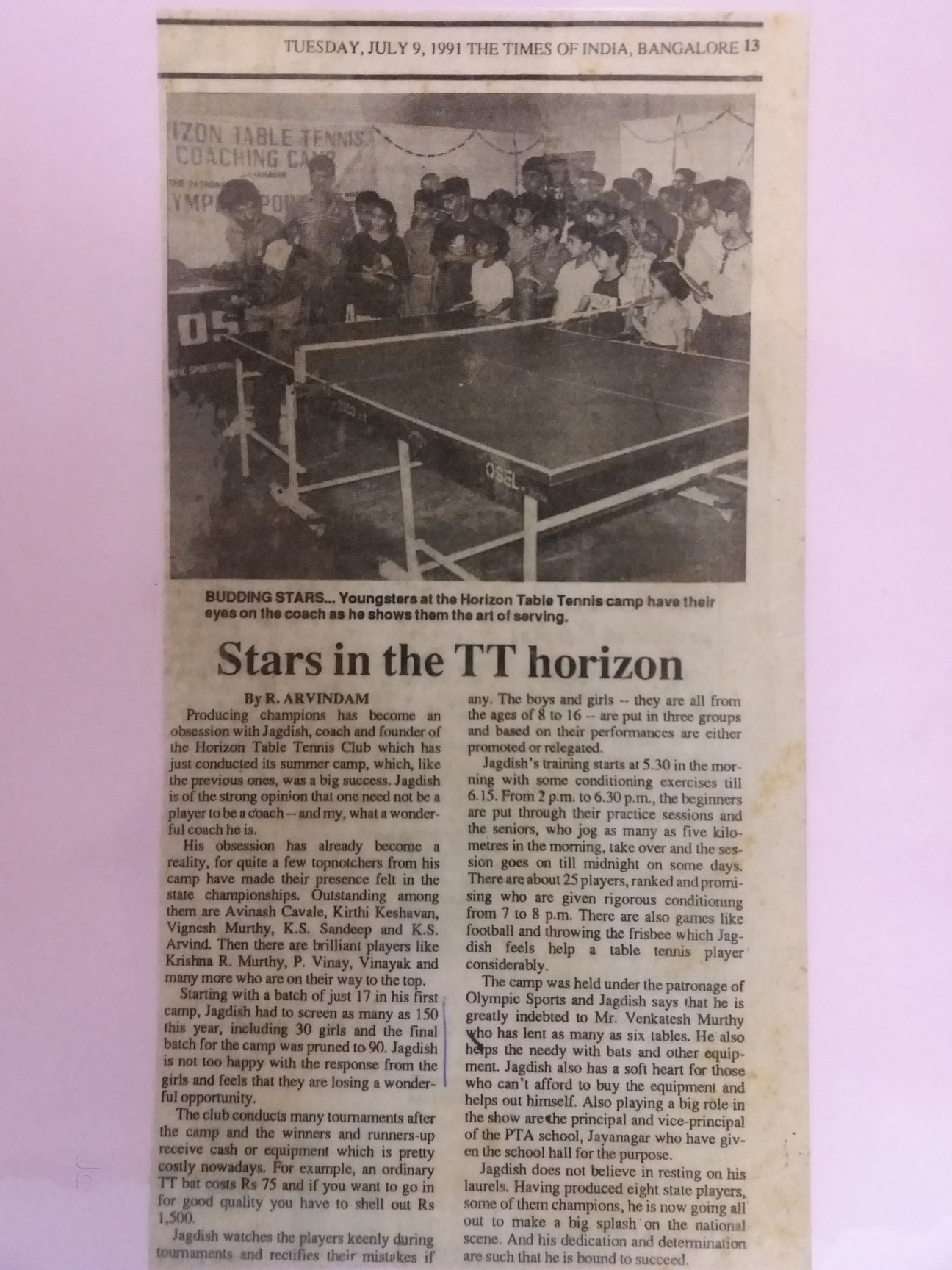Horizon Table Tennis Club in Basavanagudi,Bangalore Best Sports Clubs