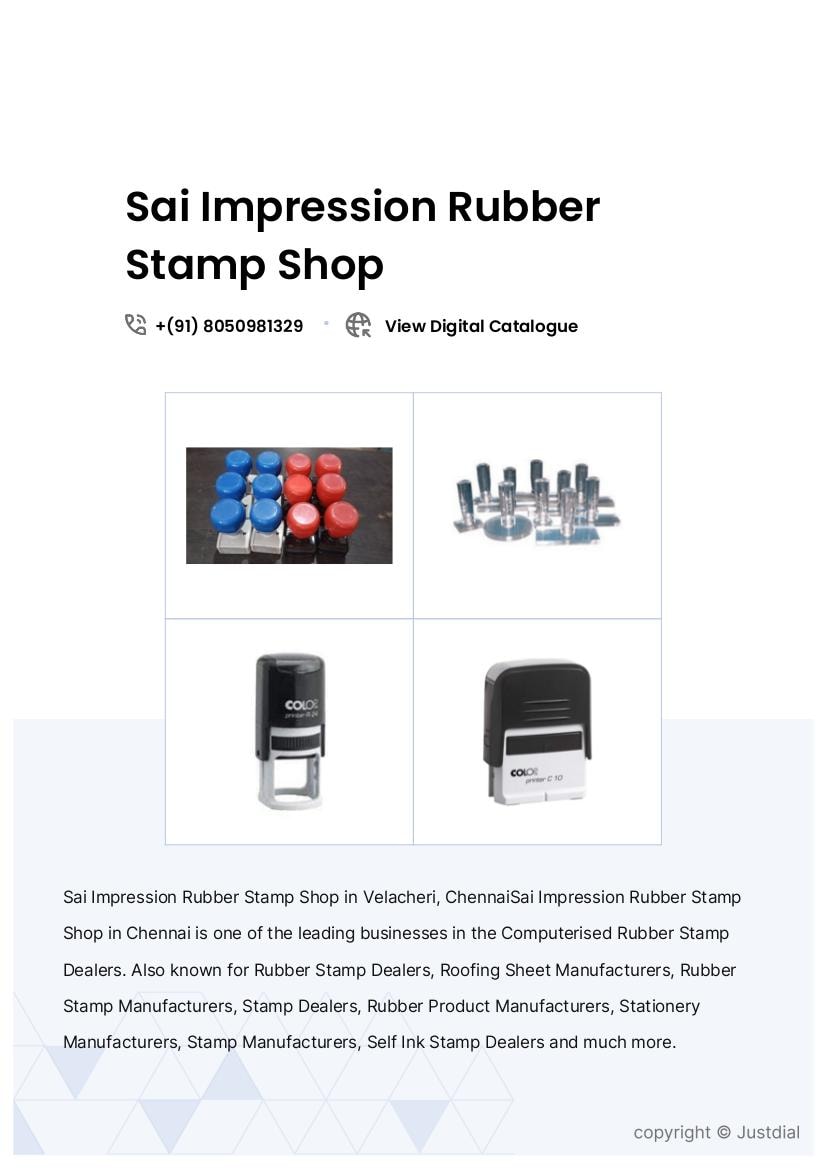 Presto Logo Stamps (PI 3131) in Chennai at ₹ 40 ₹ 500 Unit