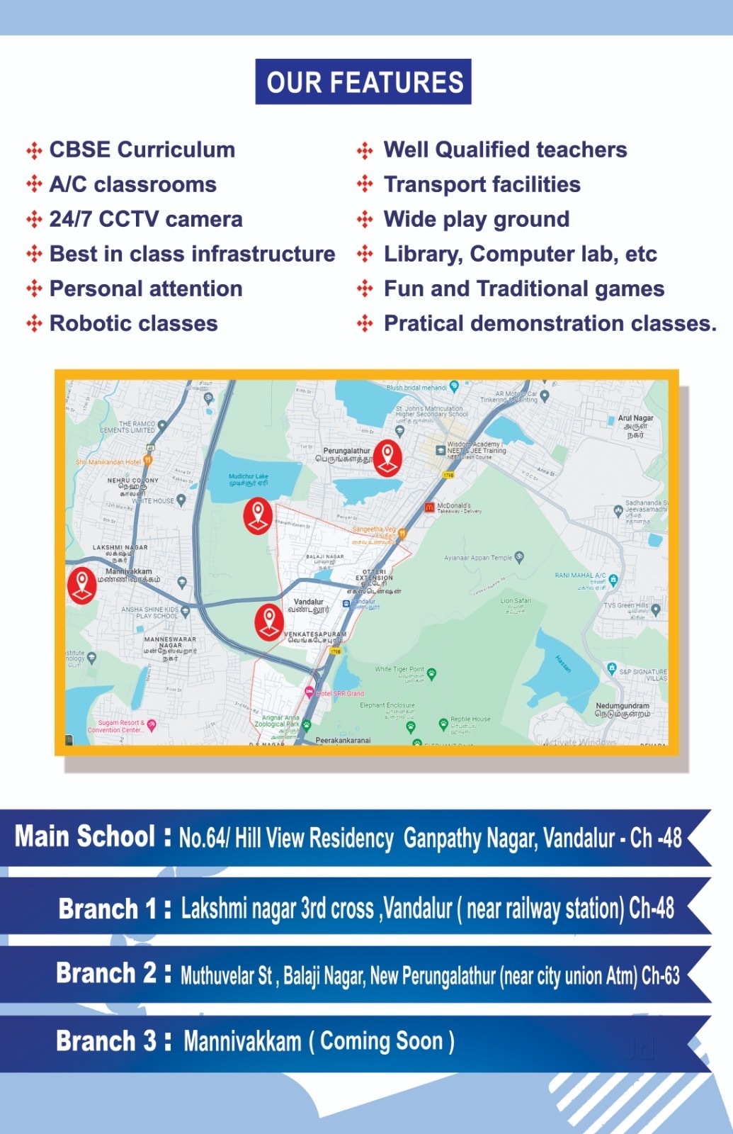 V.V.Kids Pre School and day care - Branch