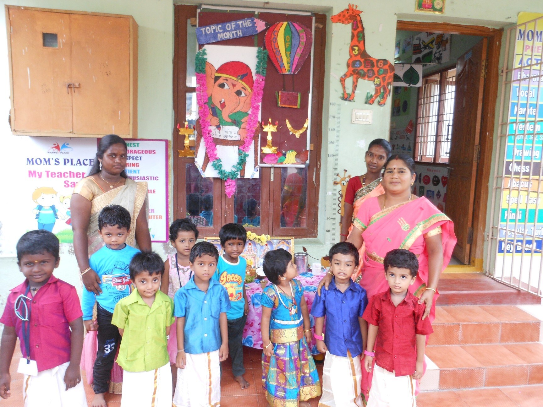 Mom's Place Pre Playschool - Creative activity area with art supplies