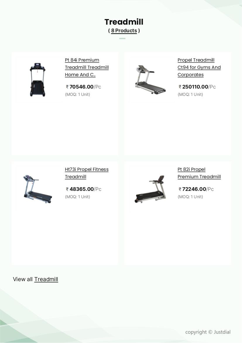 Pt 88i Propel Treadmill in Chennai at ₹ 83,215 Unit by