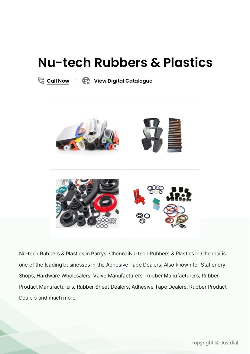 test Chevron Packing Seal in Chennai at best price by Nu-tech Rubbers &  Plastics - Justdial