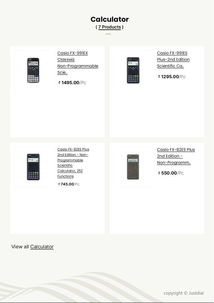 Civil Engineering Non Programmable Calculator List Casio FX-991EX