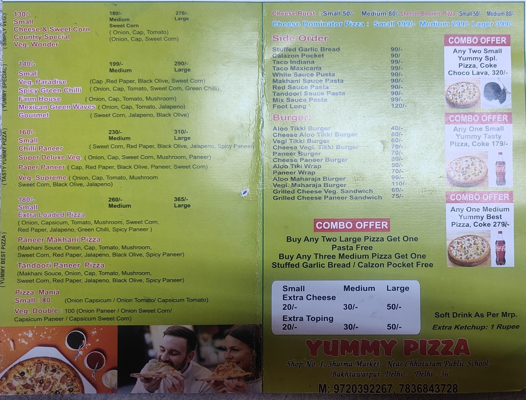 Yummy Pizza in Bakhtawarpur,Delhi - Best Pizza Outlets near me in