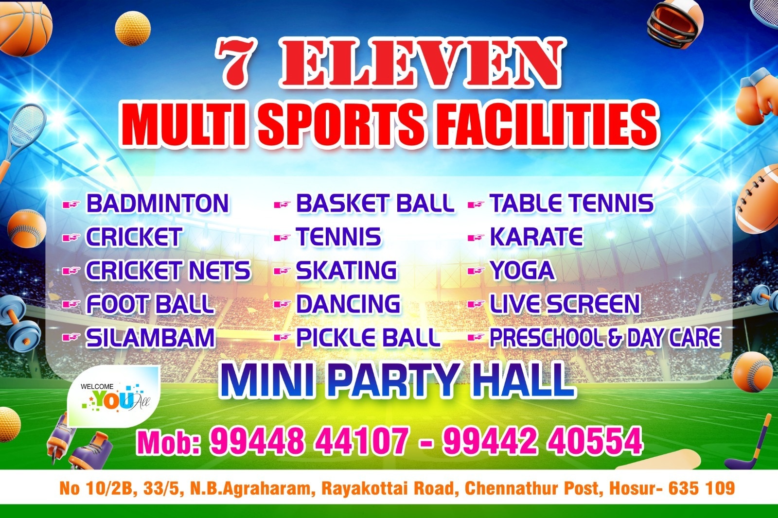 7 Eleven Multi Sports in Old Rayakottah Hudco,Hosur - Best Sports Clubs  near me in Hosur - Justdial